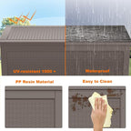 320 Gallon Waterproof Outdoor Storage Box, Large Resin Deck Box, Lockable - Image 4