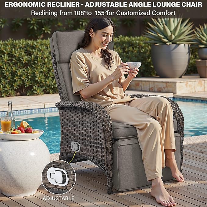 7 Piece Wicker Patio Furniture Set - Image 5