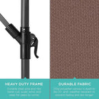Best Choice Products 10ft Offset Hanging Market Patio Umbrella w/Easy Tilt - Image 6