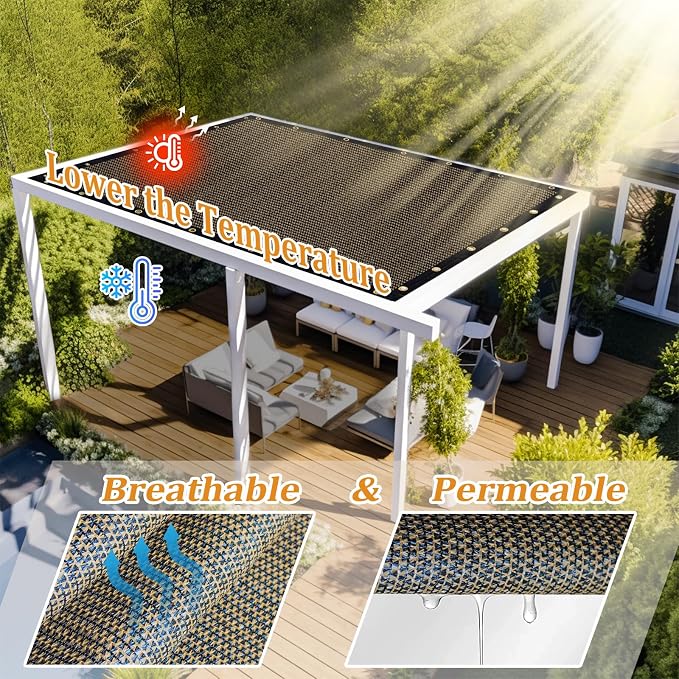 Shade&Beyond Customized Size 13' X 15' Shade Cloth - Image 2
