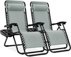 Best Choice Products Set of 2 Adjustable Steel Mesh Zero Gravity Lounge Chair by Unknown