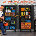 GAIOUS 75''Tall Metal Garage Storage Cabinet, File Cabinet - Image 4