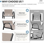 Patio Chairs Set of 6, Stackable Dining Chairs High Back, Breathable Fabric and - Image 7