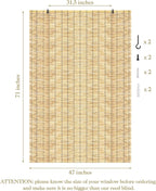 Bamboo Roll Up Shades 2 Pack, Reed Roller Blinds 47" W x 71" H, Natural Light - Image 3
