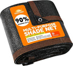 90% Shading Rate 12'x20' Black Shade Cloth, UV Resistant Durable Mesh Tarp by EASTARP