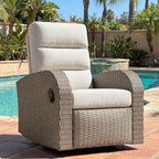 Oversized Wicker Outdoor Swivel Glider Recliner by LayinSun