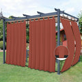 Easy-Going Outdoor Patio Curtains 2 Panels, 54x108 inch, Terra Red | Privacy by Easy-Going