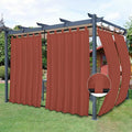 Easy-Going Outdoor Patio Curtains 2 Panels, 54x120 inch, Terra Red | Privacy by Easy-Going