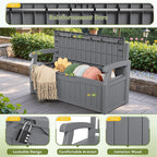 Greesum 80 Gallon Storage Bench Outdoor Deck Box - Image 4