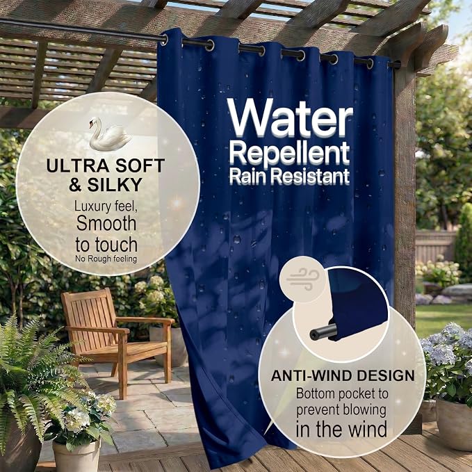 Waterproof Outdoor Curtain W105 x L95 - Image 4