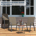 Amopatio Patio Chairs Set of 8, Outdoor Stackable Dining Chairs - Image 3
