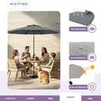 Midtown Umbrellas 10-Year-No-Fade - 8 Ft - UV Proof Greige Polyester Fabric - - Image 5