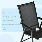 Giantex Set of 2 Patio Folding Chairs, Portable Outdoor Dining Chairs - Image 5
