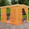 Outdoor Sheer Curtains for Patio Waterproof, 4 Panels Rod Pocket Indoor/Outdoor by Awnmeow