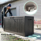 90 Gal Waterproof Outdoor Storage Box UV Resistant Deck Box | Large resin - Image 3