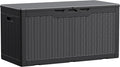 Devoko 100 Gallon Waterproof Resin Deck Box, Large Outdoor Storage Box | Indoor by DEVOKO