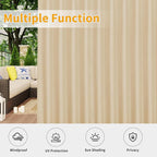 Easy-Going Outdoor Patio Curtains 2 Panels, 110x108 inch, Porch and Pergola - Image 5
