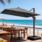 9' X 12' Cantilever Patio Umbrella Rectangle Outdoor Umbrella - Image 9