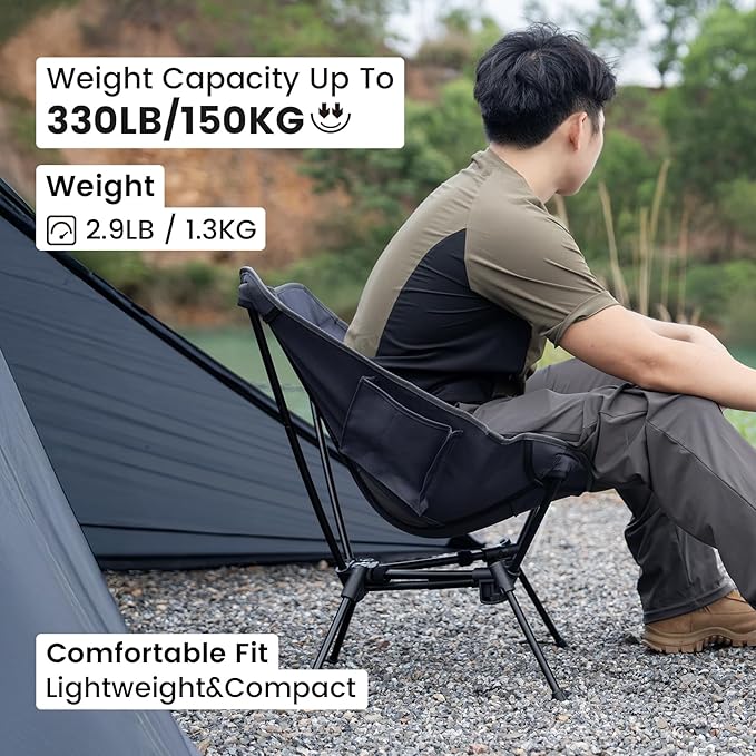 ONETIGRIS Tigerblade Camping Chair, Lightweight Folding Backpacking Hiking Chair - Image 6