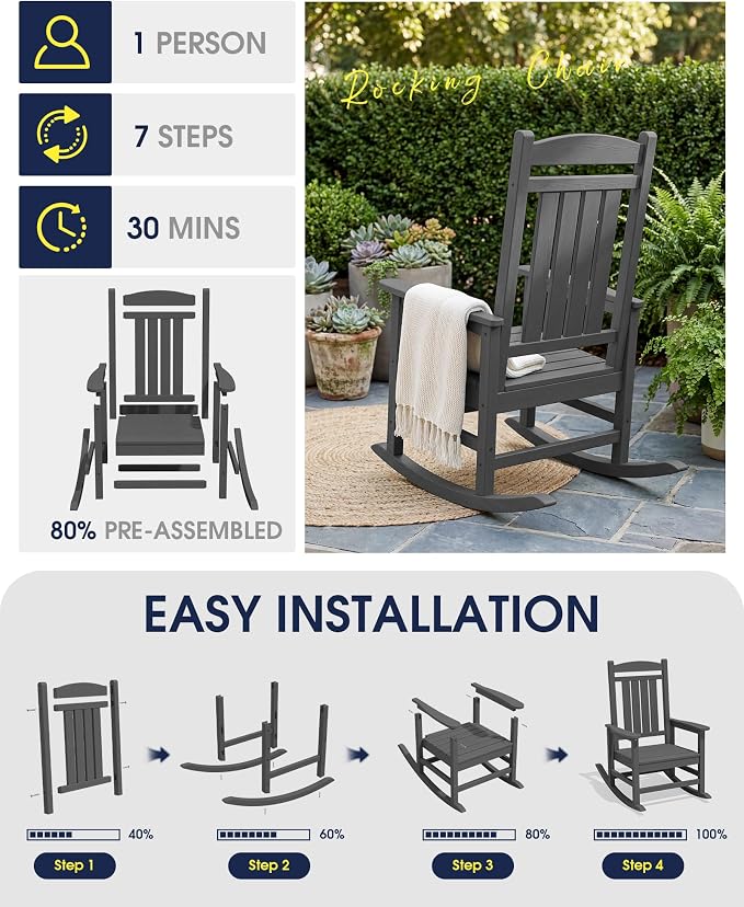 Oversized Outdoor Rocking Chair - Image 7