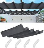 Outdoor Retractable Pergola Canopy 14' x 15' Waterproof Shade Cover by WoaceSunShadeSail