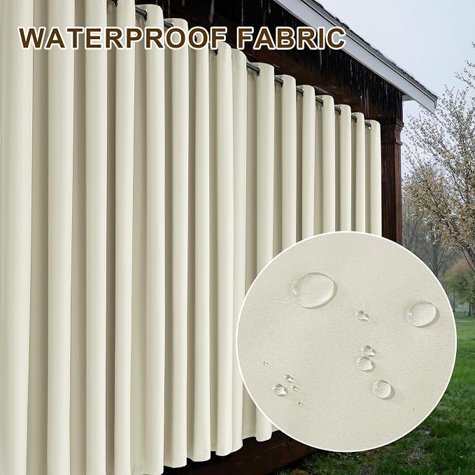 RYB HOME Fade-Resistant Extra Wide Outdoor Curtains - Image 6