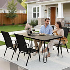 JEAREY Patio Dining Chairs Set of 4, Outdoor Stackable Dining Furniture Set - Image 6