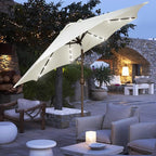9 ft Solar Umbrella, 32 LED Lighted Patio Umbrella, Table Market Umbrella - Image 8