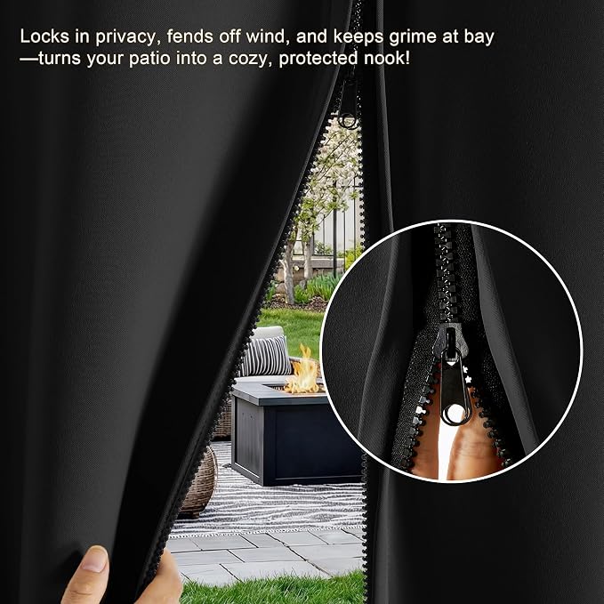 RYB HOME Fade-Resistant Outdoor Curtains - Image 3
