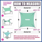 8' x 20' White Sun Shade Sail UPF50 Rectangle smTAPR0816 Canopy Fabric Cloth - Image 6