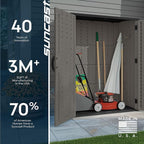Suncast 54 Cu Ft Medium Vertical Storage Shed, Made in USA - Image 10