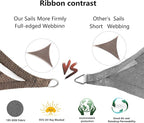 Tronssien Rectangle 12'x16' Sun Shade Sail, 95% UV Blockage Canopy Awning - Image 4