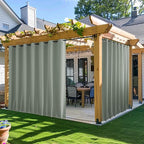 NICETOWN Patio Curtains Outdoor Waterproof W100 x L95 in Sage Green | Windproof by NICETOWN