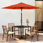 7.5FT Patio Umbrella Table Market Umbrella w/Tilt and Crank, Heavy-Duty Outdoor - Image 2