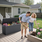 Flamaker Outdoor Storage Box 80 Gallon Resin Waterproof Deck Box | Delivery Box - Image 2