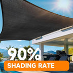 90% Shading Rate 8'x10' Black Shade Cloth, UV Resistant Durable Mesh Tarp - Image 6