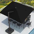 9' X 12' Cantilever Patio Umbrella Rectangular Outdoor Umbrellas | Heavy Duty by MPLShade