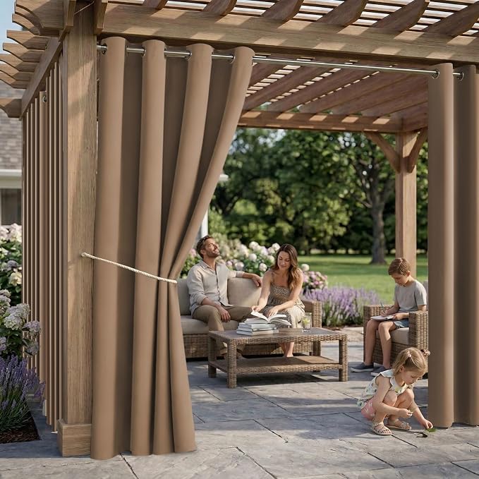 Waterproof Outdoor Curtain W52 x L84 - Image 2