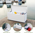 LIFETIME Outdoor Storage Deck Box, 130 Gallon, Arctic White, UV-Protected - Image 3