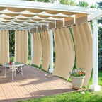 RYB HOME Outdoor Curtains for Patio Waterproof, Windproof - Image 3