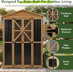 Outdoor Wooden Storage Shed Cabinet - Image 3