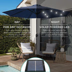 Best Choice Products 10ft Solar Polyester LED Lighted Patio Umbrella w/Tilt - Image 3