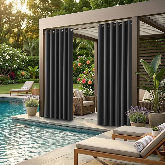 Waterproof Outdoor Curtain W84 x L120 - Image 2