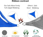 Tronssien Triangle 16'x16'x16' Sun Shade Sail, 95% UV Blockage Canopy Awning - Image 5