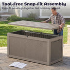 PatioZen 330 Gallon Outdoor Storage Box, Heavy Duty Resin Large Deck Box - Image 9