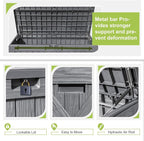 Greesum 120 Gallon Deck Box, Resin Outdoor Storage Container, Garden Tools - Image 2