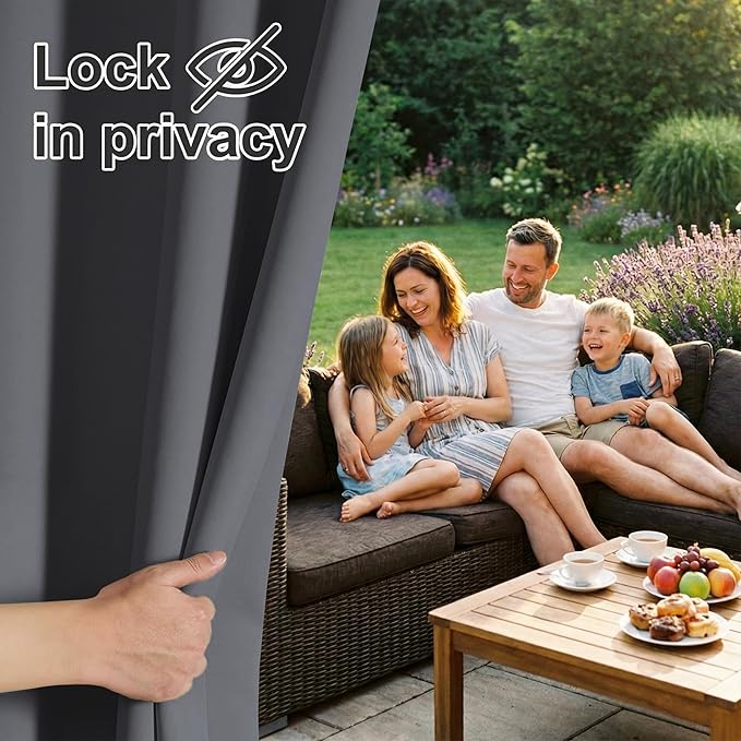RYB HOME 2 Panels Outdoor Curtains - Image 6