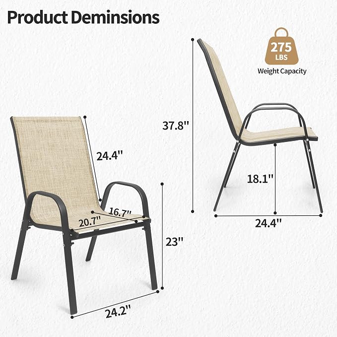 Patio Chairs Set of 8 - Image 2