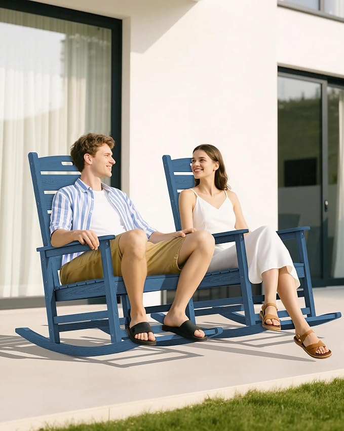 SERWALL HDPE Outdoor Rocking Chair - Image 2