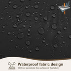 Outdoor Curtains for Patio Waterproof Rod Pocket 6 Pcs 54x108 Inch Black | - Image 5